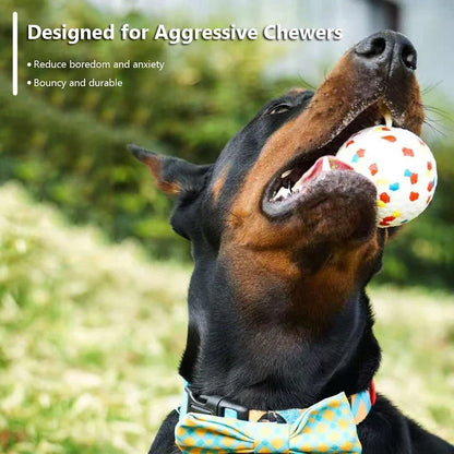 Durable Dog Ball Toy - Bite Resistant Interactive Chew Toy for Small to Large Dogs