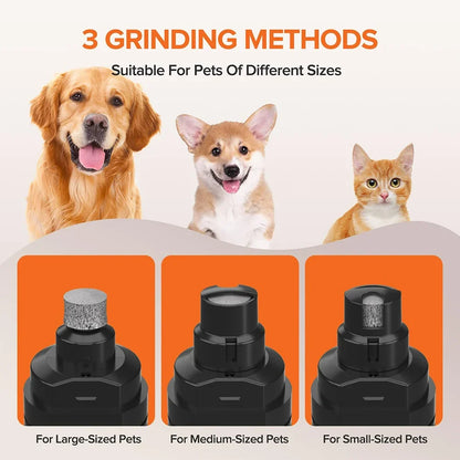 Electric Pet Nail Grinder with LED Light - USB Rechargeable Quiet Trimmer