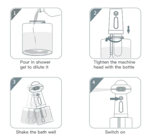Automatic Pet Foam Machine - Wireless Waterproof Shampoo Dispenser for Dogs & Cats