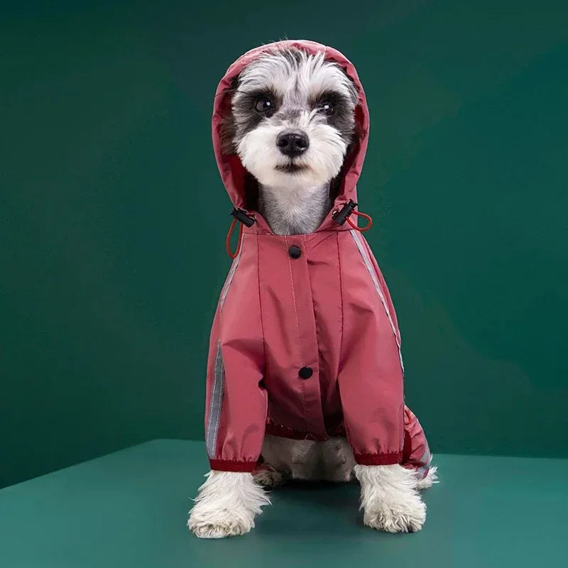 Reflective Waterproof Raincoat Jumpsuit for Small & Medium Dogs