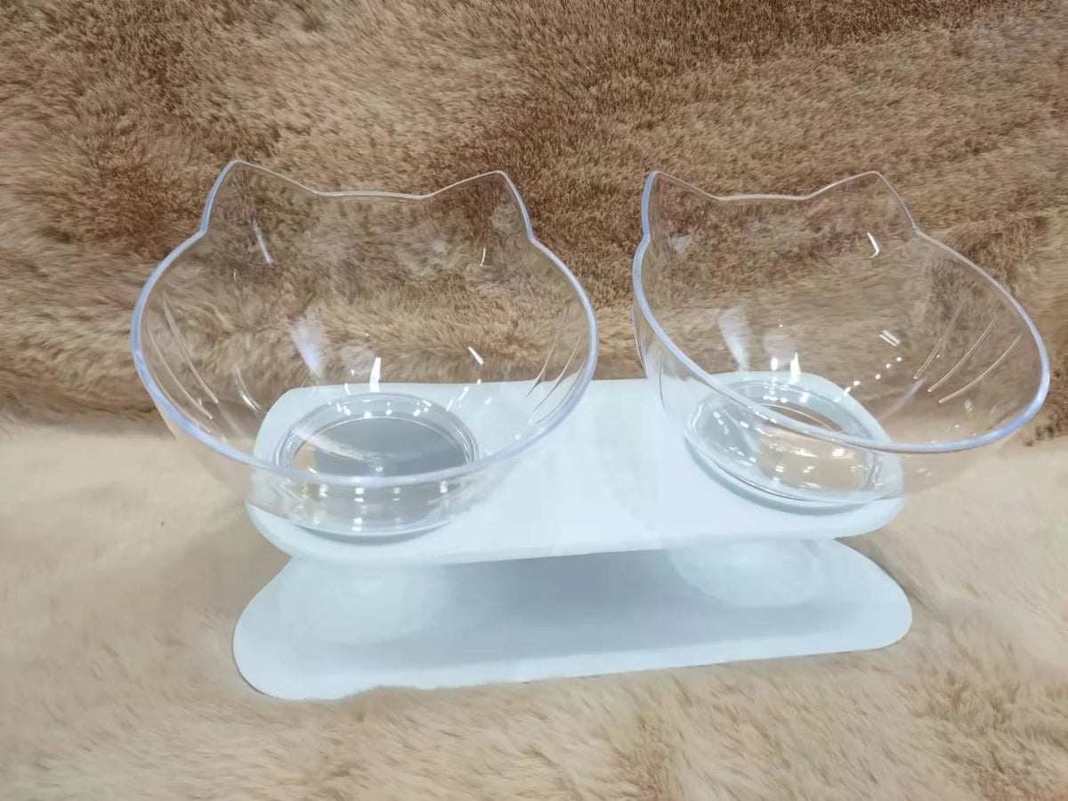 Double Pet Bowl with Non-Slip Stand