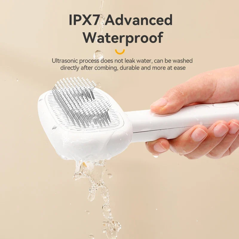 Pet Steam Comb - Electric Spray Brush for Dog & Cat Hair Removal and Grooming