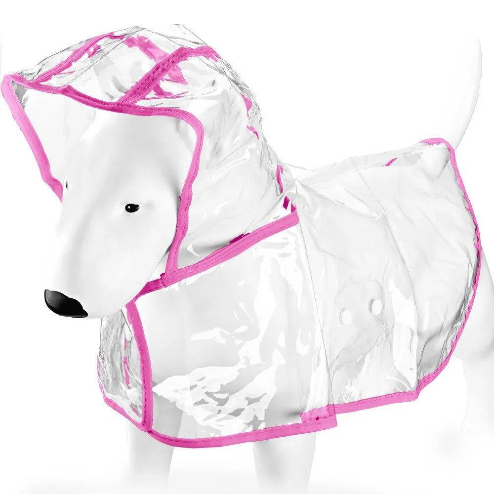Transparent Waterproof Dog & Cat Raincoat Cape Poncho | Windproof Rain Coat for Small Dogs & Puppies