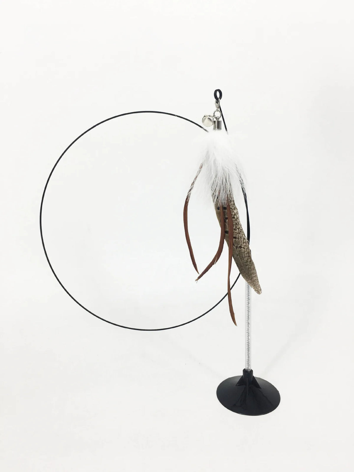 Hands-Free Suction Cup Cat Toy - Interactive Feather Wand Set