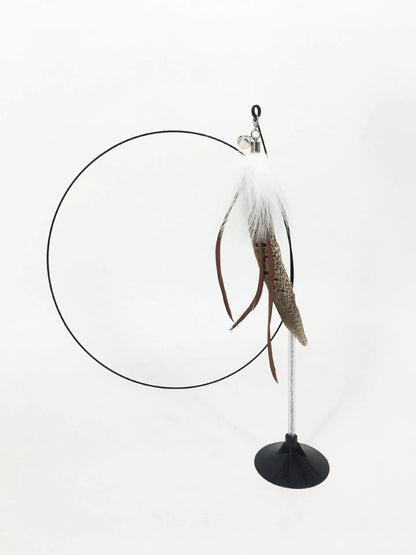Hands-Free Suction Cup Cat Toy - Interactive Feather Wand Set