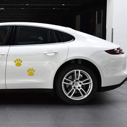 3D Paw Print Car Stickers - Animal Footprint Decals (2-Pack)