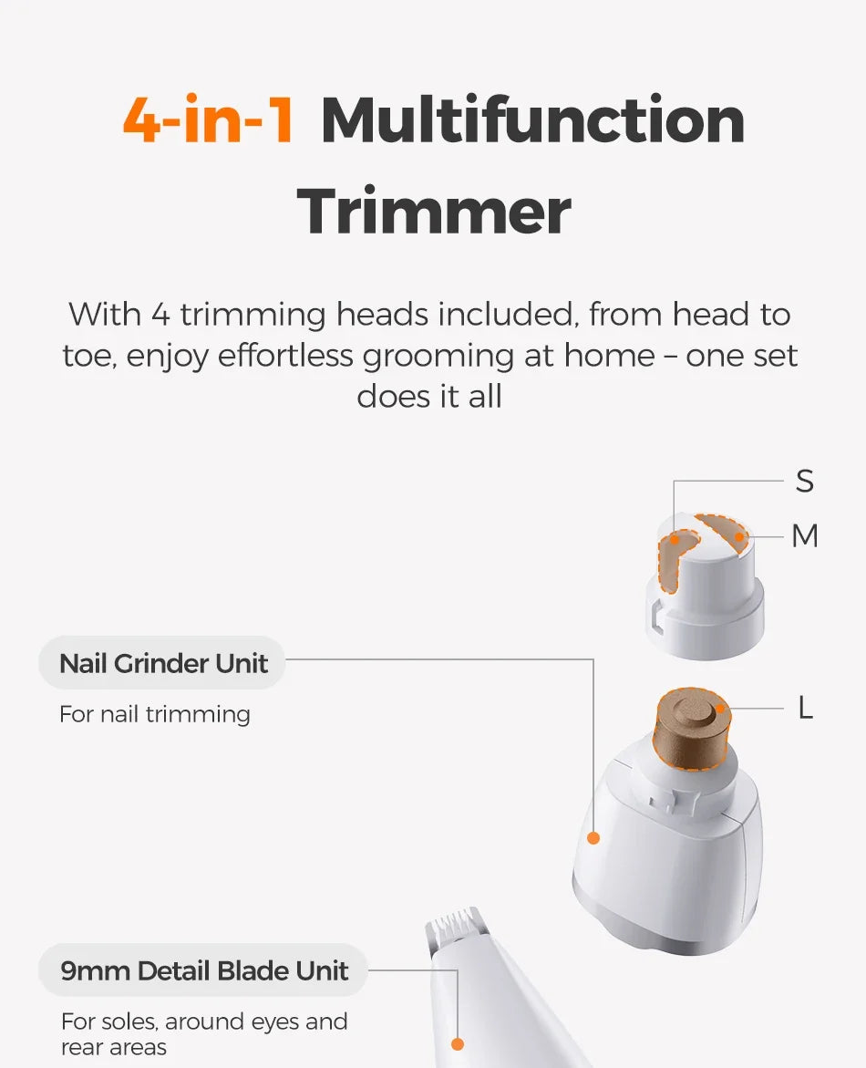 4-in-1 Electric Pet Grooming Clipper Kit