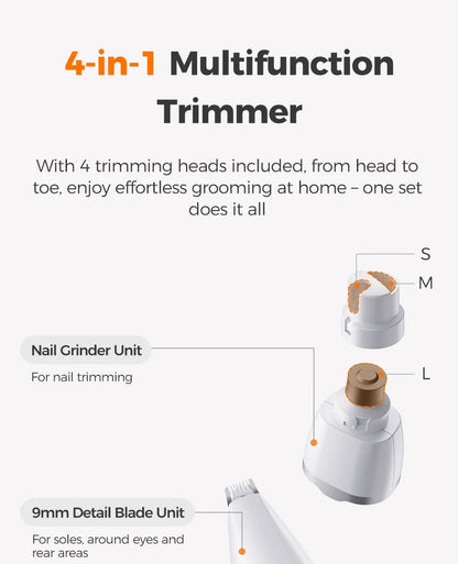 4-in-1 Electric Pet Grooming Kit for Dogs & Cats