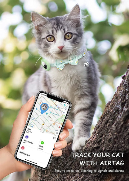 Breakaway Cat Collar with AirTag Holder & Bell