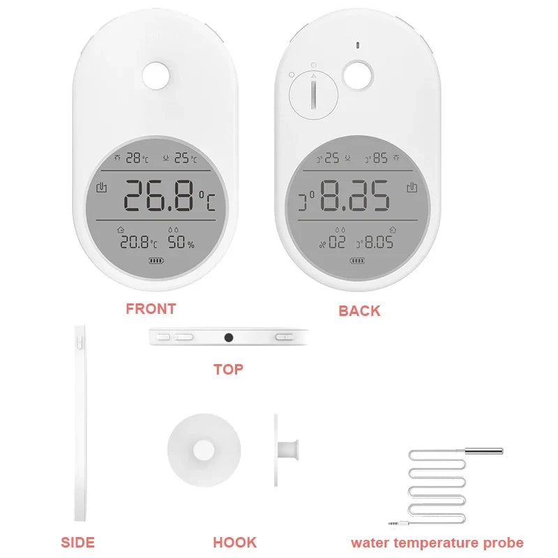 3-in-1 Digital Aquarium Thermometer with LCD Screen & Temperature Alarm