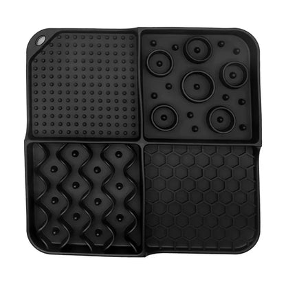 Slow Feeder Mat with Aluminium Bowl — Non-Toxic Silicone Anxiety & Boredom Relief for Dogs & Cats
