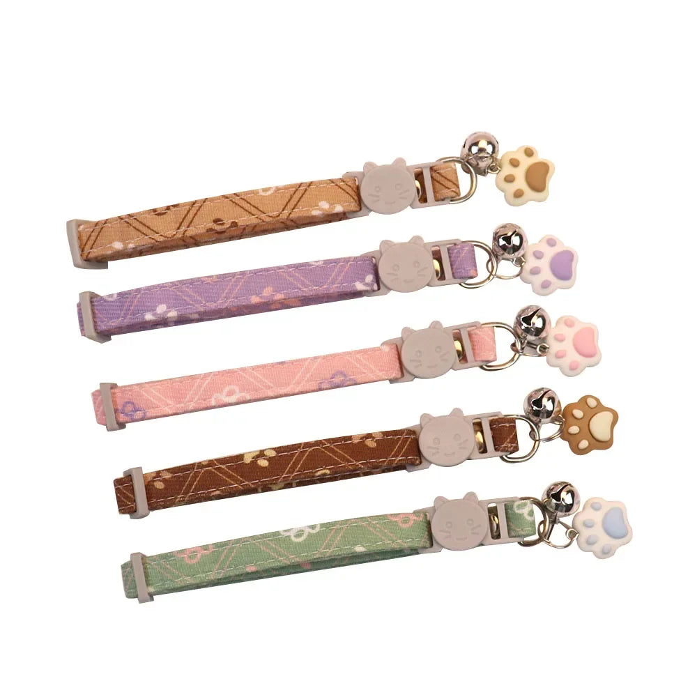 Adjustable Breakaway Collar with Bell for Cats and Small Dogs
