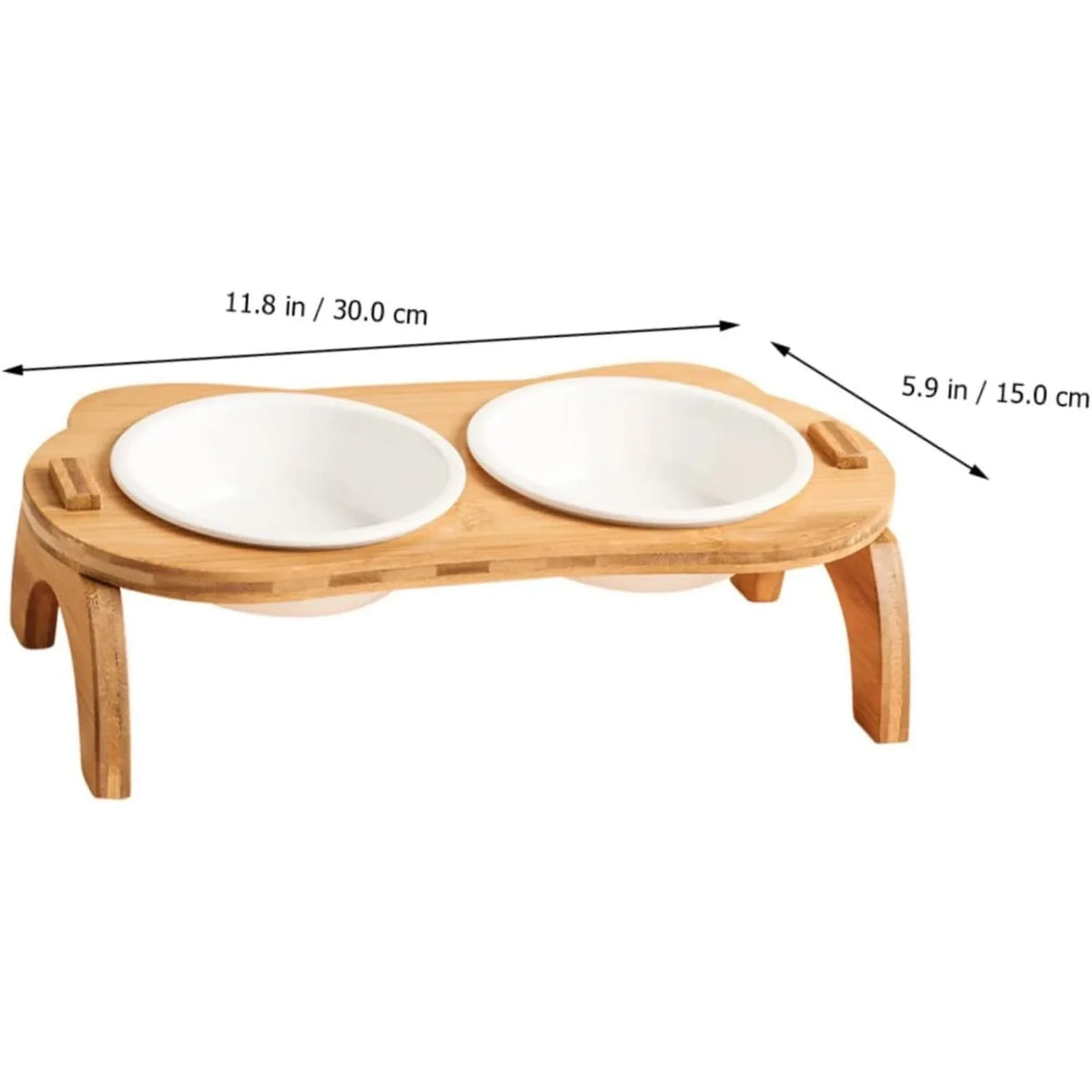 Raised Cat Bowl Set with Tilted Stand
