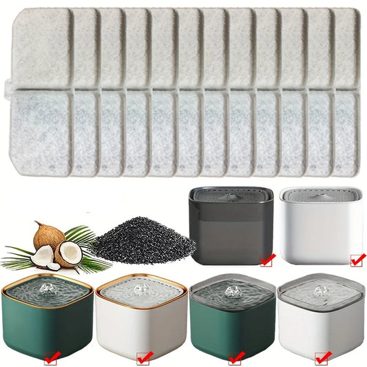 Pet Water Fountain Replacement Filter Chips — 12pc / 24pc
