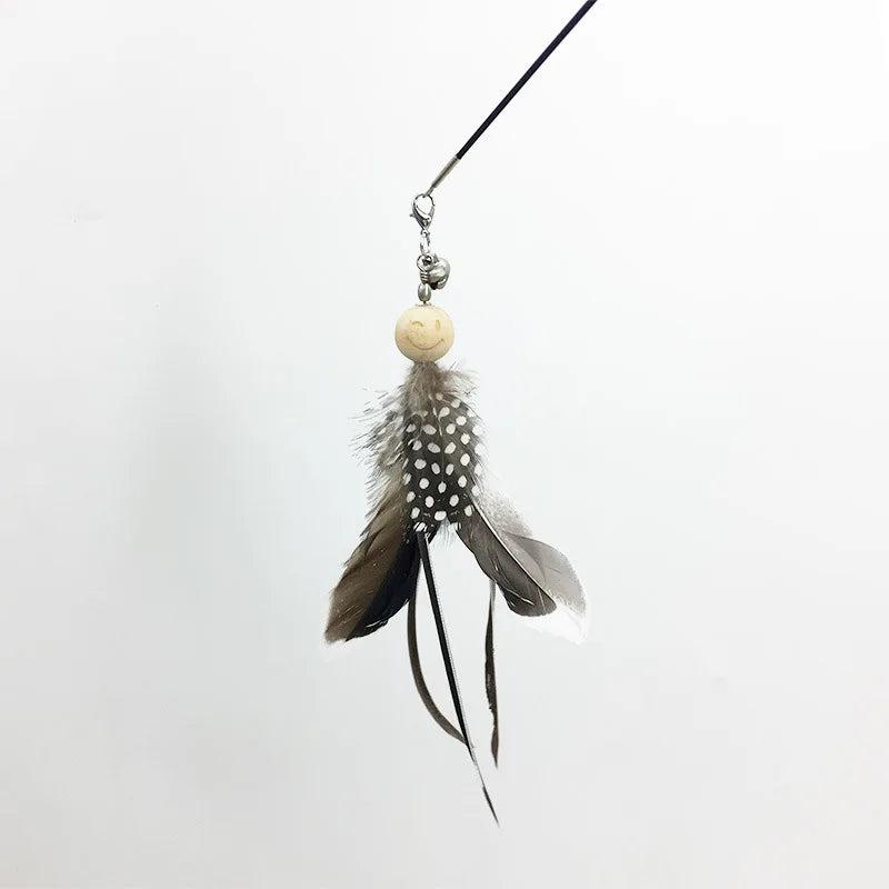 Hands-Free Suction Cup Cat Toy - Interactive Feather Wand Set
