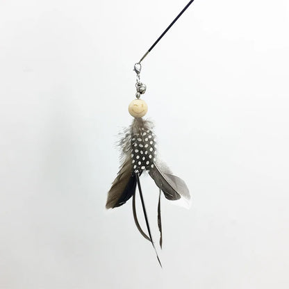 Hands-Free Suction Cup Cat Toy - Interactive Feather Wand Set