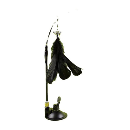 Hands-Free Suction Cup Cat Toy - Interactive Feather Wand Set