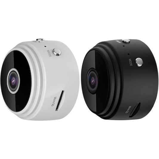 1080P WiFi Mini Security Camera with Night Vision & Magnetic Mount — Black