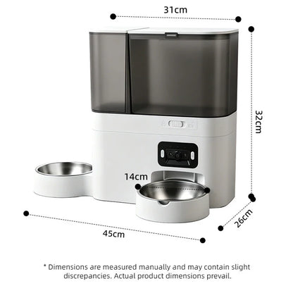 Smart All-in-One Pet Feeder & Water Dispenser with HD Camera & WiFi App Control