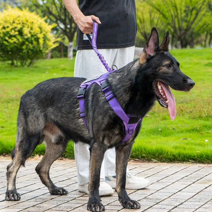 Reflective Emotional Support Dog Vest Harness with Handle & Lead — Easy On/Off for Large Dogs
