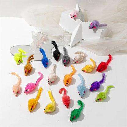Feather Mouse Cat Toys - 10 Pack Interactive Play Set with Catnip