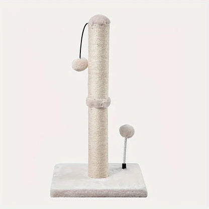 34-Inch Sisal Cat Scratching Post with Hanging Ball Toy