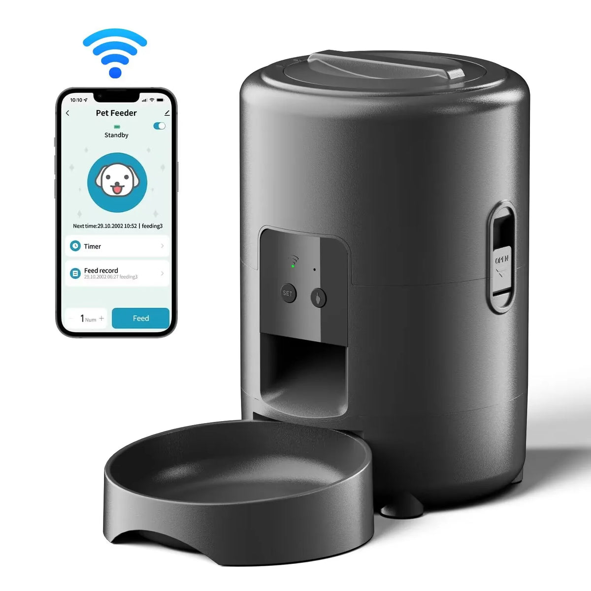 2L Automatic Pet Feeder with Camera — App-Controlled Timed Food Dispenser for Cats & Dogs