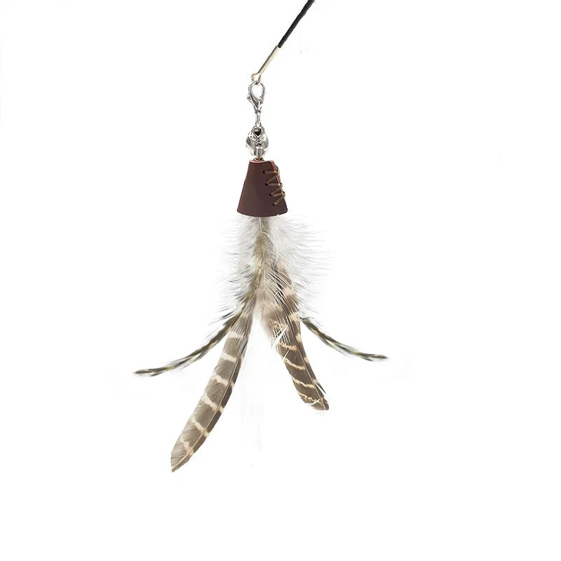 Hands-Free Suction Cup Cat Toy - Interactive Feather Wand Set