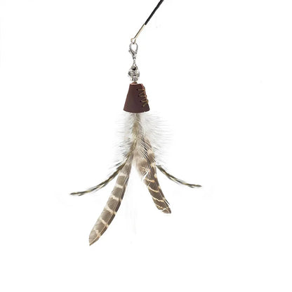 Hands-Free Suction Cup Cat Toy - Interactive Feather Wand Set