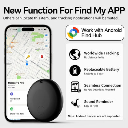 Bluetooth Tracker Compatible with Google Find My Device — 1 or 2 Pack