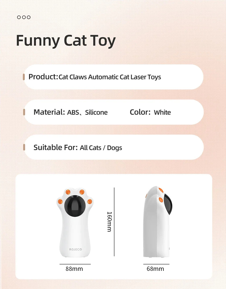 Automatic Interactive Cat Laser Toy - Motion Activated LED Pet Entertainment System