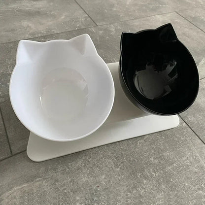 Double Pet Bowl with Non-Slip Stand