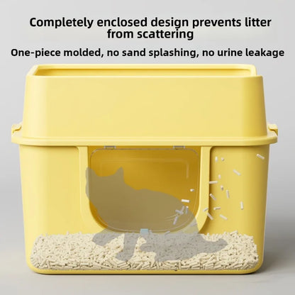 Top Entry Self-Cleaning Cat Litter Box with Odour Control & Anti-Splash Drawer
