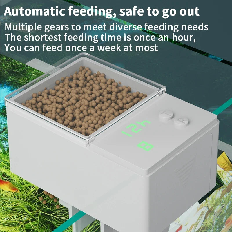 Adjustable Automatic Fish Feeder – Quantitative Aquarium Feeder for Goldfish & Indoor Tanks