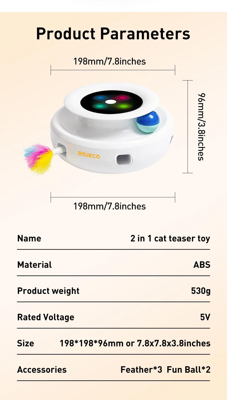 2-in-1 Automatic Cat Toy - Smart Feather & Ball Set with 5 Interactive Modes