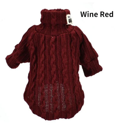 Knitted Turtleneck Dog Sweater
