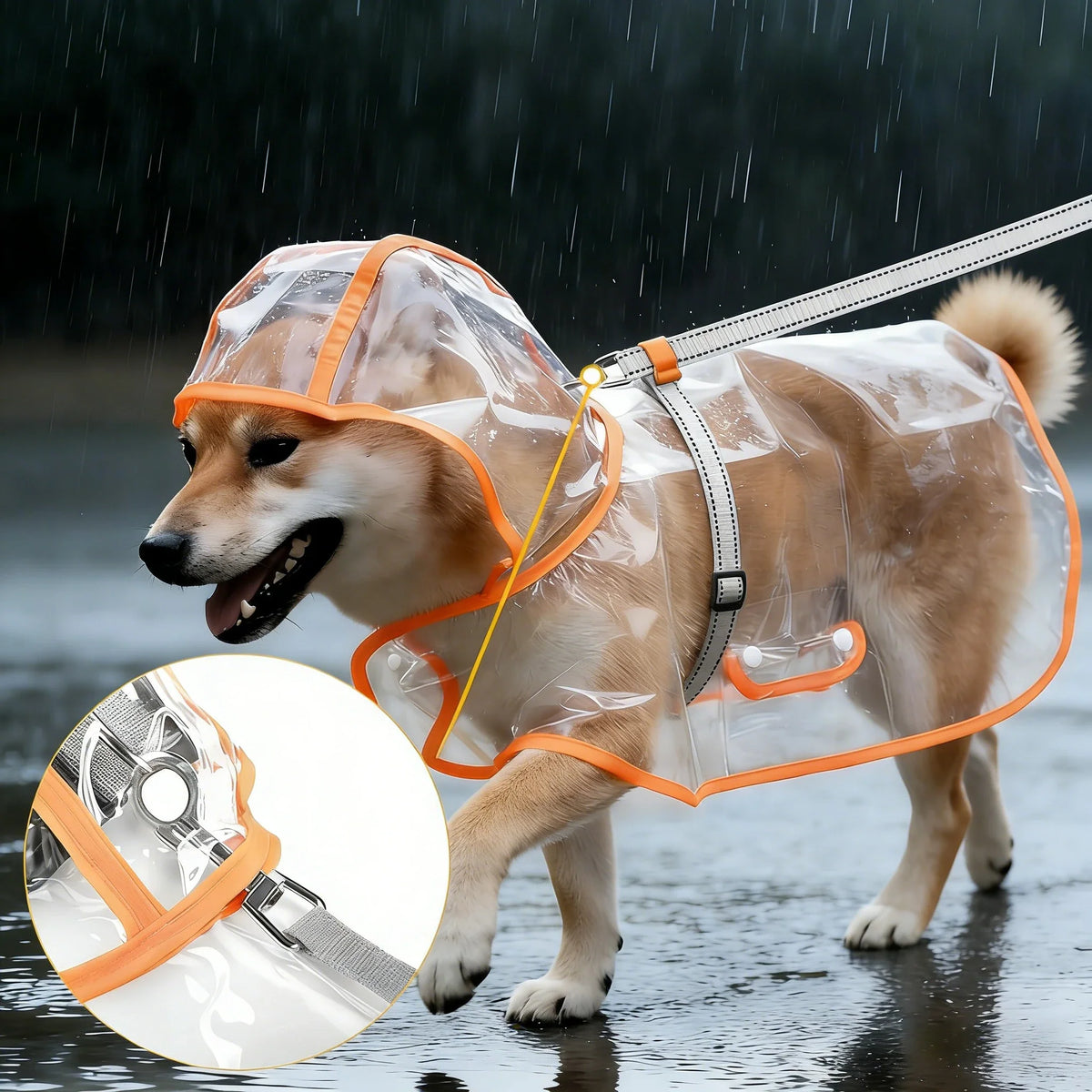 Transparent Waterproof Dog & Cat Raincoat Cape Poncho | Windproof Rain Coat for Small Dogs & Puppies