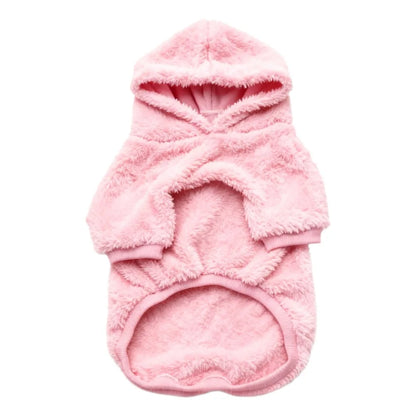Plush Fleece Dog Hoodie | Soft Warm Winter Outdoor Coat for Medium & Large Dogs