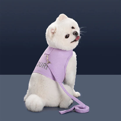 Adjustable Escape-Proof Vest Harness & Lead Set for Small Dogs & Cats