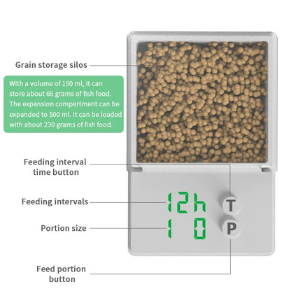 Adjustable Automatic Fish Feeder – Quantitative Aquarium Feeder for Goldfish & Indoor Tanks