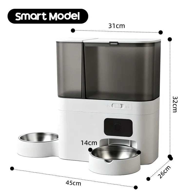 5L+3L Smart Automatic Pet Feeder with WiFi, Camera & Water Dispenser