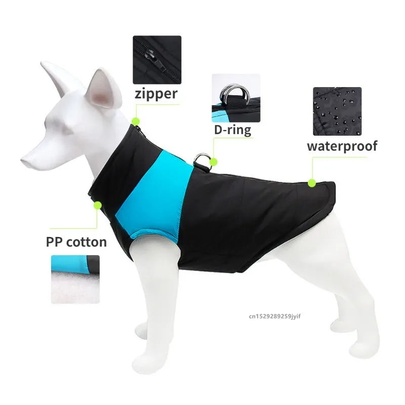 Waterproof Winter Dog Coat - Padded Vest Jacket for All Sizes