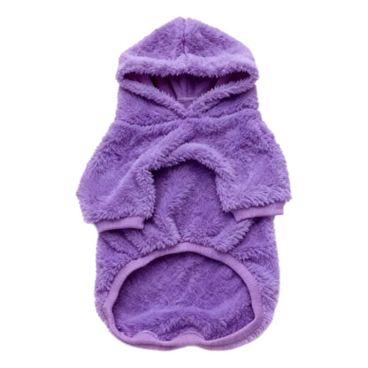 Plush Fleece Dog Hoodie | Soft Warm Winter Outdoor Coat for Medium & Large Dogs