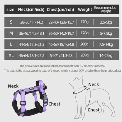 No-Pull Padded Vest Harness with Reflective Straps for Small & Medium Dogs