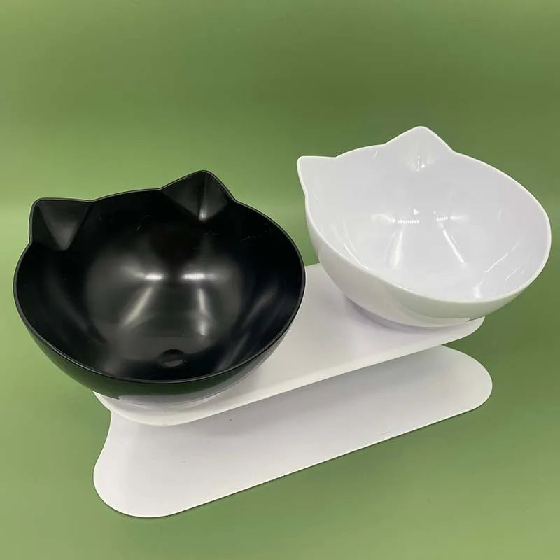 Double Pet Bowl with Non-Slip Stand