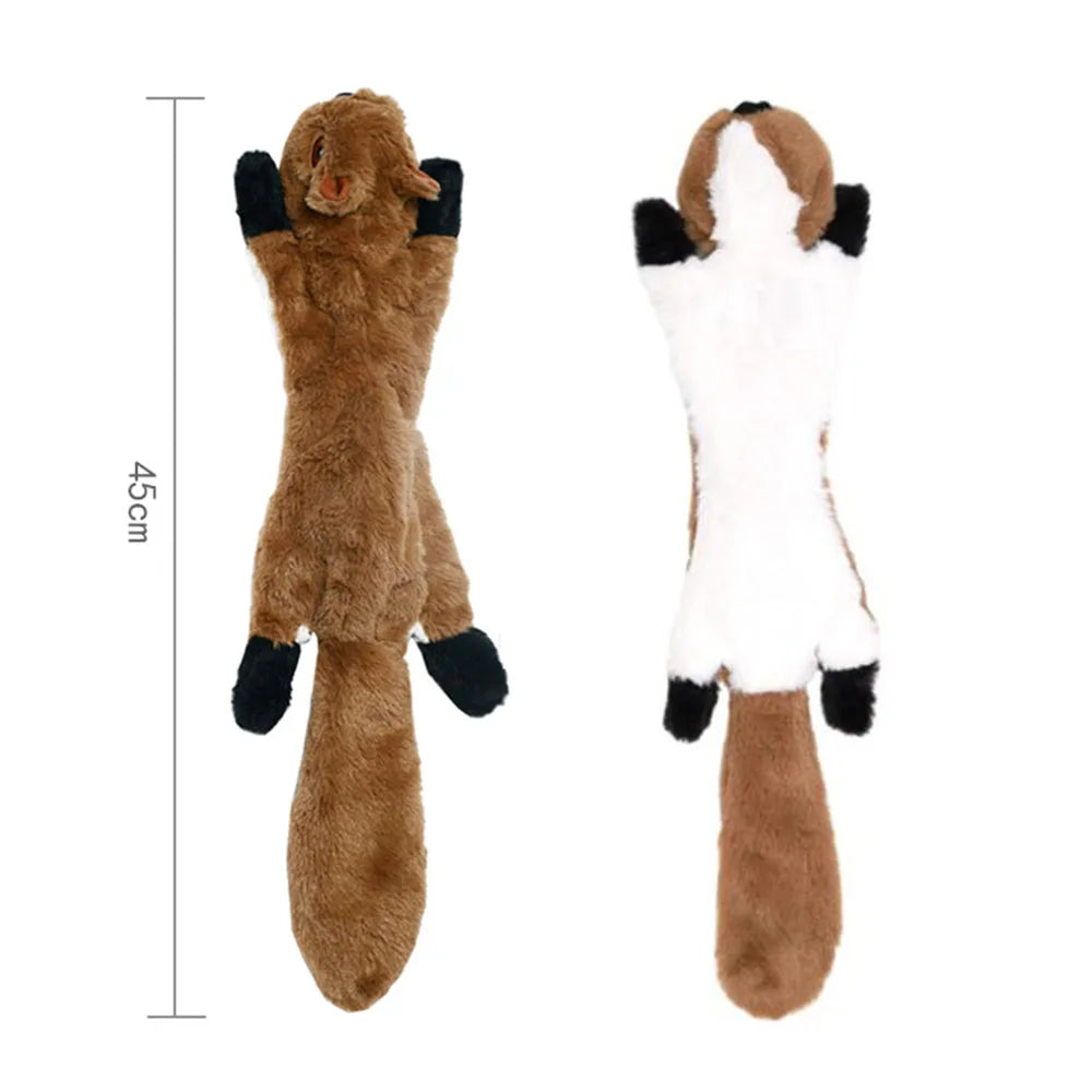 Stuffing-Free Squeaky Dog Toy with Crinkle