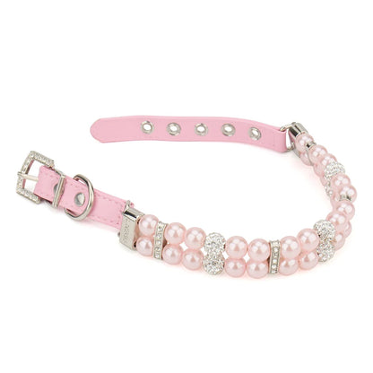 Pearl & Rhinestone Pet Collar for Cats & Dogs