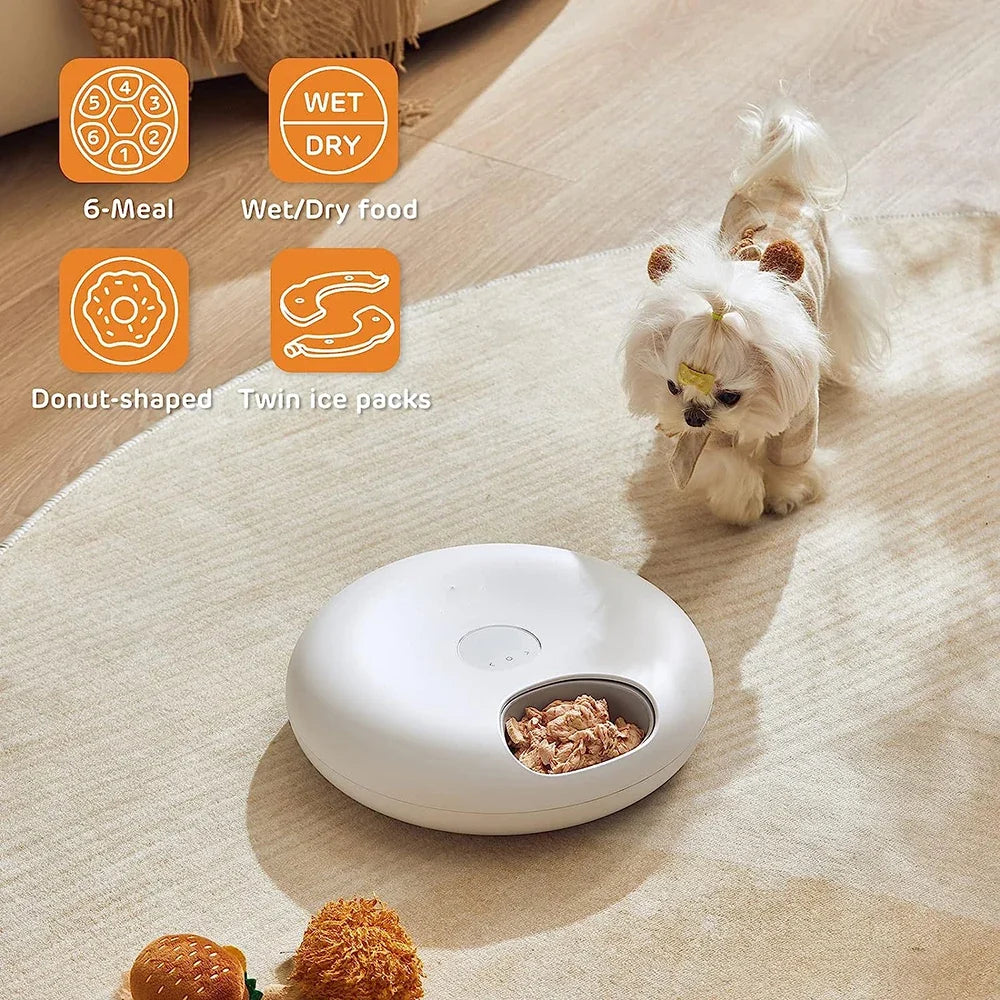 WiFi Automatic Pet Feeder for Wet, Dry & Frozen Food — Ice Pack Cooling, Portion Control for Cats & Dogs