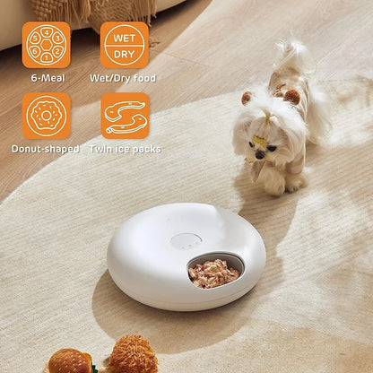 WiFi Automatic Pet Feeder for Wet, Dry & Frozen Food — Ice Pack Cooling, Portion Control for Cats & Dogs