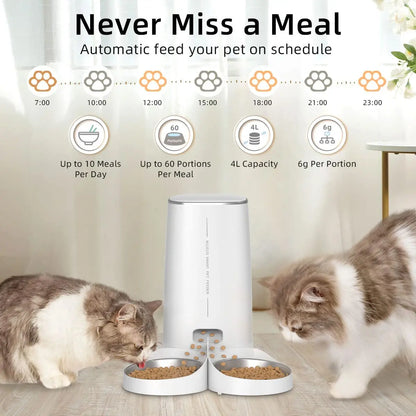 Smart WiFi Automatic Cat Feeder with Remote Control